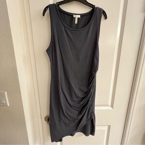 Leith Ruched Midi Sleeveless Dress